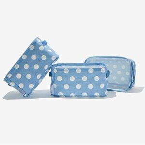 Blue Polka Dot Storage Bin Set